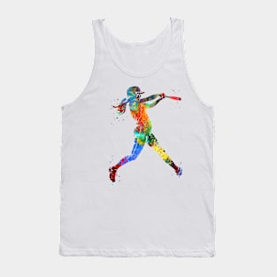 Girl Softball Player Tank Top